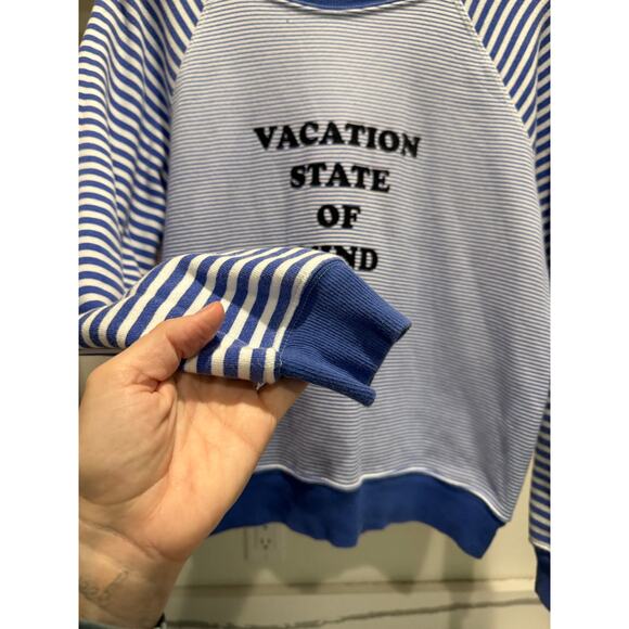 Wildfox Vacation State of Mind Striped Crew Neck Women's Sweatshirt Size XS - Picture 3 of 8